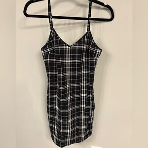 Women’s SHEIN Black and White Plaid Women's Dress, S